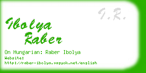 ibolya raber business card